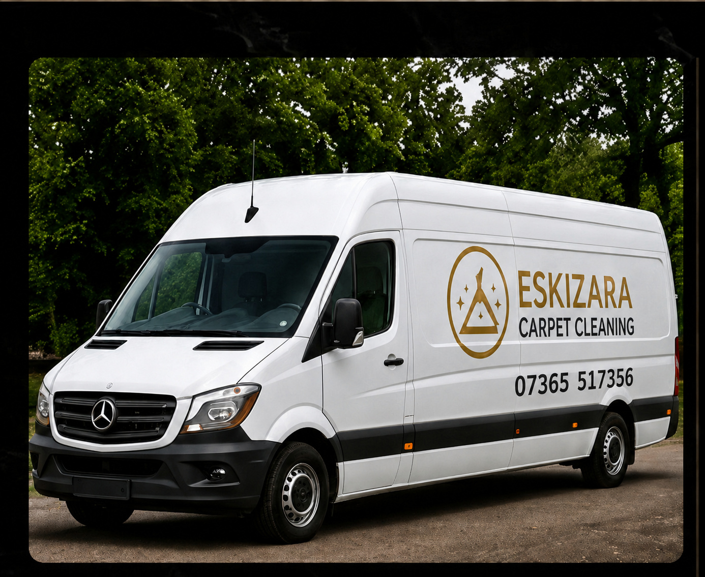 White long wheelbase Mercedes Sprinter
